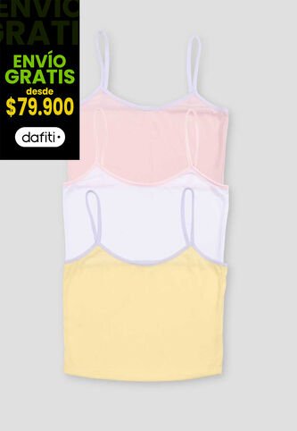 Camisilla Paq X3 Mujer Multicolor Atypical 114639 Atypical