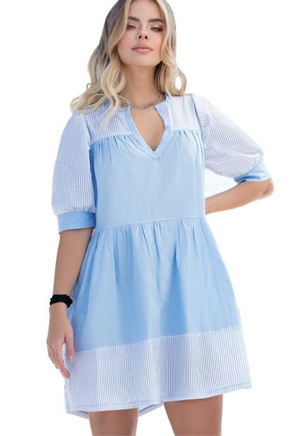 Vestido Para Mujer Azul Claro Atypical