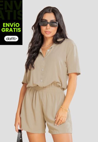 Enterizo Corto Mujer Latte Atypical 107843 Atypical