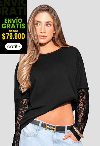 Camiseta Mujer Negro Atypical 114040 Atypical