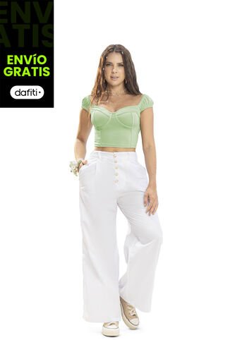 Pantalón Mujer Blanco Atypical 1496 Atypical