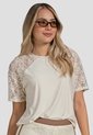 Camiseta Mujer Crema Atypical 114048 de Atypical