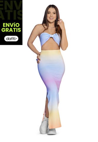 Vestido Largo Mujer Estampado Atypical 4543 Atypical