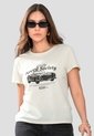 Camiseta Mujer Crema Atypical 114509 de Atypical
