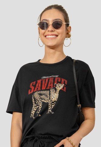 Camiseta Mujer Negro Atypical 114250 Atypical