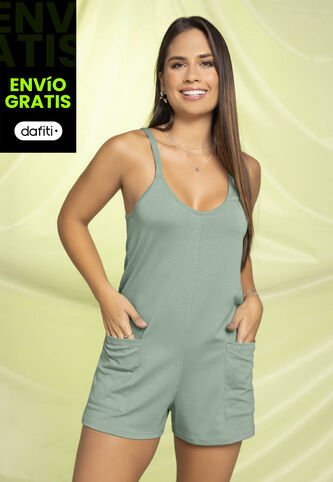 Enterizo Corto Mujer Verde Oliva Atypical 2256 Atypical