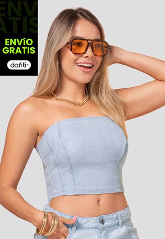 Corset Mujer Azul Claro Atypical 113622 Atypical