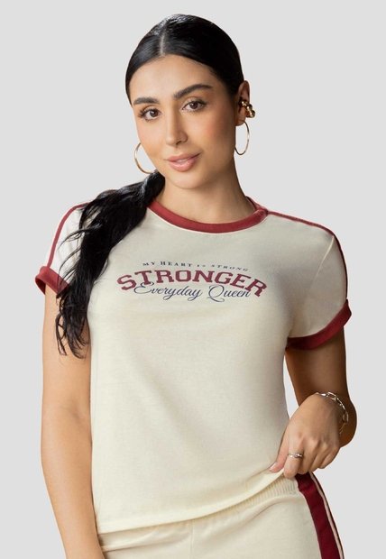 Camiseta Mujer Crema Atypical 113877