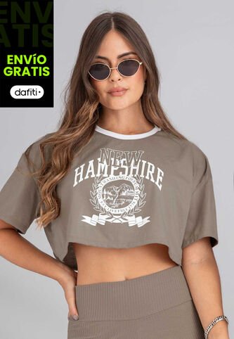 Camiseta Mujer Café Pardo Atypical 113277 Atypical