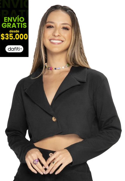 Blazer Mujer Negro Atypical 8377