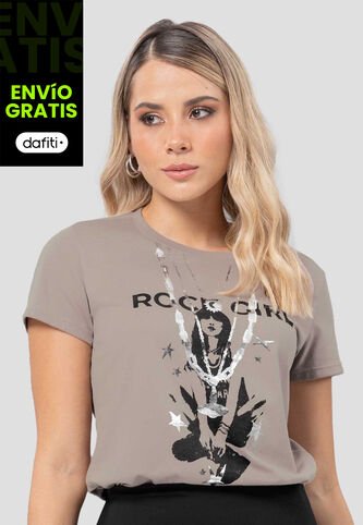 Camiseta Mujer Café Pardo Atypical 112830 Atypical