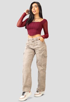 Blusa Mujer Vinotinto Atypical 101319