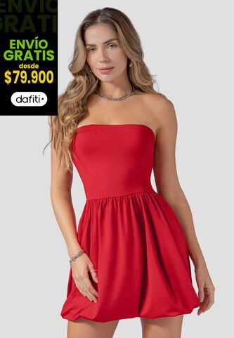 Vestido Corto Mujer Rojo Atypical 114041 Atypical