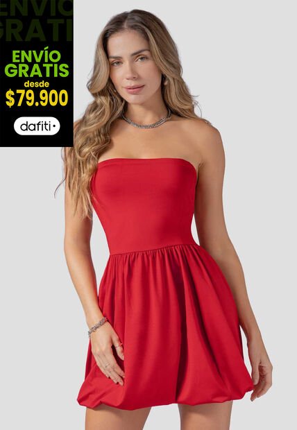 Vestido Corto Mujer Rojo Atypical 114041