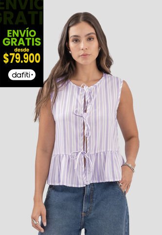 Blusa Mujer Estampado Lila Atypical 112316 Atypical