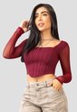 Blusa Mujer Vinotinto Atypical 101319 de Atypical