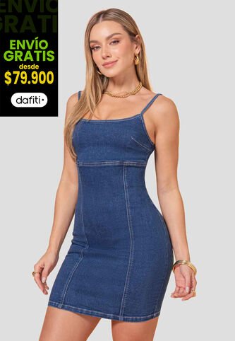 Vestido Mujer Azul Medio Atypical 113623 Atypical