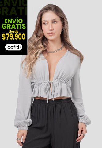 Blusa Mujer Gris Claro Atypical 111937 Atypical