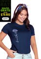 Camiseta Mujer Azul Navy Atypical 87101 de Atypical