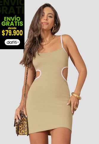 Vestido Corto Mujer Latte Atypical 4336 Atypical