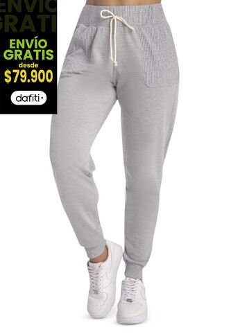 Jogger Mujer Gris Jaspe Atypical 96922 Atypical