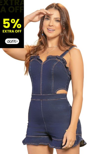 Enterizo Corto Mujer Azul Atypical 7005