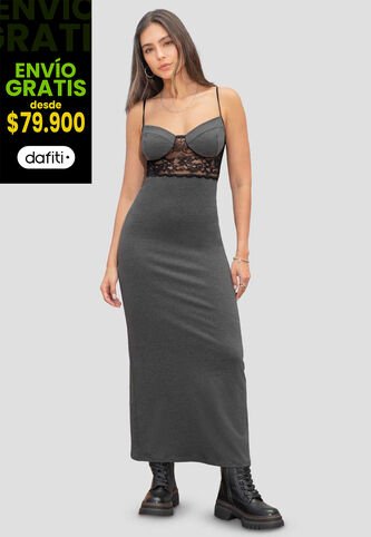 Vestido Mujer Negro Cross Atypical 112083 Atypical