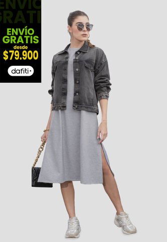 Vestido Mujer Gris Jaspe Atypical 112259 Atypical