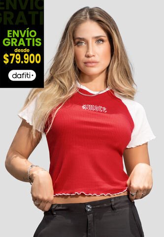 Camiseta Mujer Rojo Atypical 103310 Atypical
