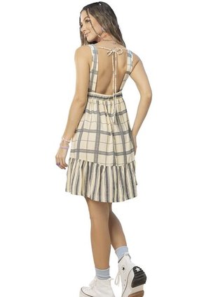 Vestido Corto Mujer Beige Atypical 694