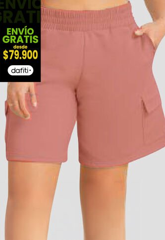 Bermuda Short Mujer Palo De Rosa Oscuro Atypical 693 Atypical