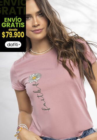 Camiseta Mujer Rosa Atypical 3705 Atypical