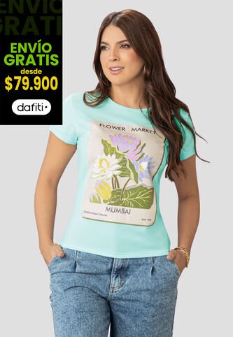 Camiseta Mujer Azul Atypical 102191 Atypical