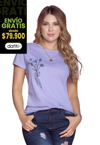 Camiseta Mujer Lila Atypical 87102 Atypical