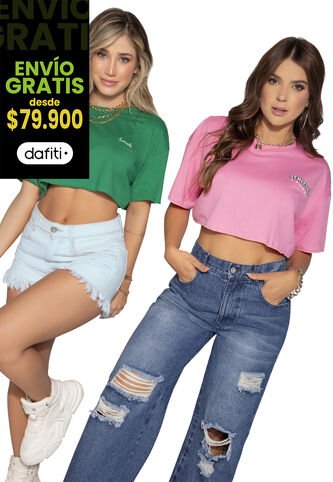 Camiseta Paq X2 Mujer Multicolor Atypical 3829 Atypical