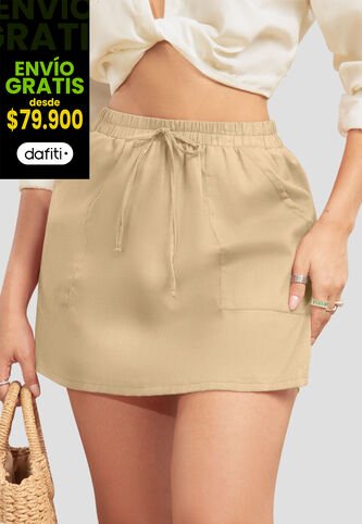Falda Short Mujer Caramelo Atypical 105696 Atypical