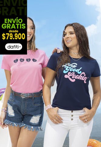 Camiseta Paq X2 Mujer Multicolor Atypical 1490 Atypical