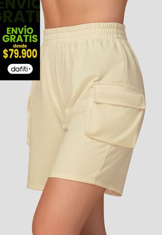 Bermuda Short Mujer Beige Atypical 104497 Atypical