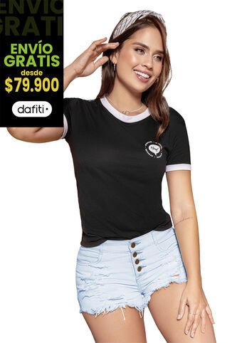 Camiseta Mujer Negro Atypical 92669 Atypical