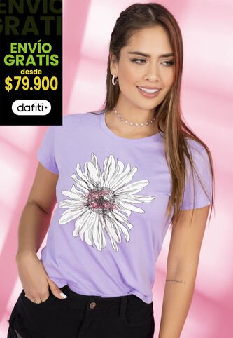 Camiseta Mujer Lila Atypical 8374 Atypical