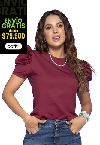 Camiseta Mujer Vinotinto Atypical 32570 Atypical