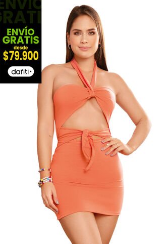 Vestido Mujer Naranja Atypical 16748 Atypical