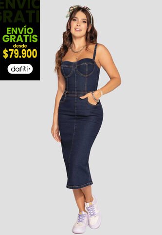 Vestido Corto Mujer Azul Atypical 2935 Atypical