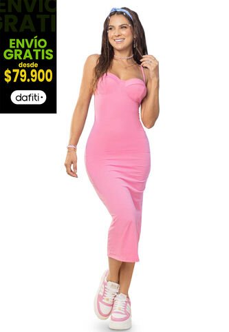 Vestido Mujer Rosa Atypical 5519 Atypical