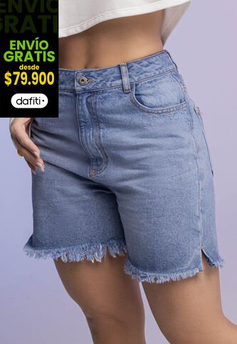 Bermuda Short Mujer Azul Atypical 955 Atypical