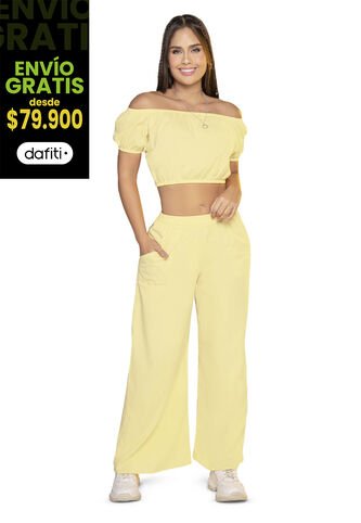 Conjunto Mujer Amarillo Pastel Atypical 33455 Atypical