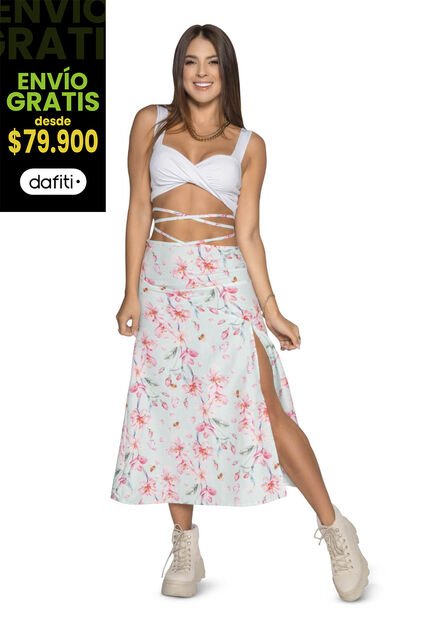Falda Larga Mujer Estampado Atypical 16749