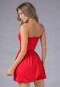 Vestido Corto Mujer Rojo Atypical 114041 de Atypical