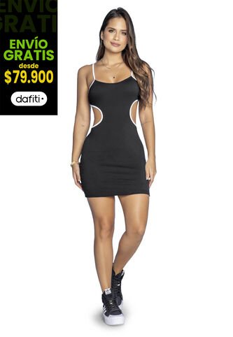 Vestido Corto Mujer Negro Atypical 4336 Atypical