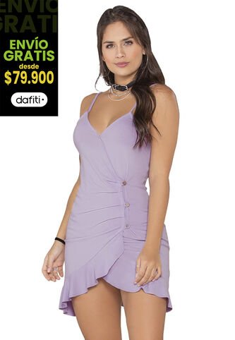 Vestido Corto Mujer Lila Atypical 87062 Atypical